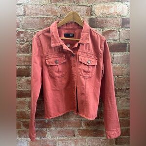 KutFrom The Cloth Jacket. Kara Jacket ,Corral Distressed Hem Size xL 109%cotton